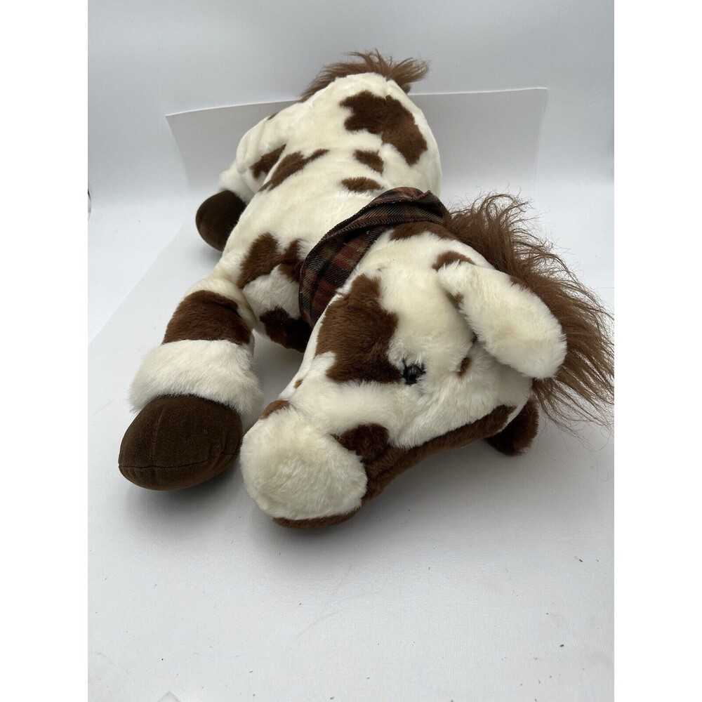 HTF Jumbo JCPenney Spotted Brown Horse Pony Stuffed Plush Golden Bear Co.  24"